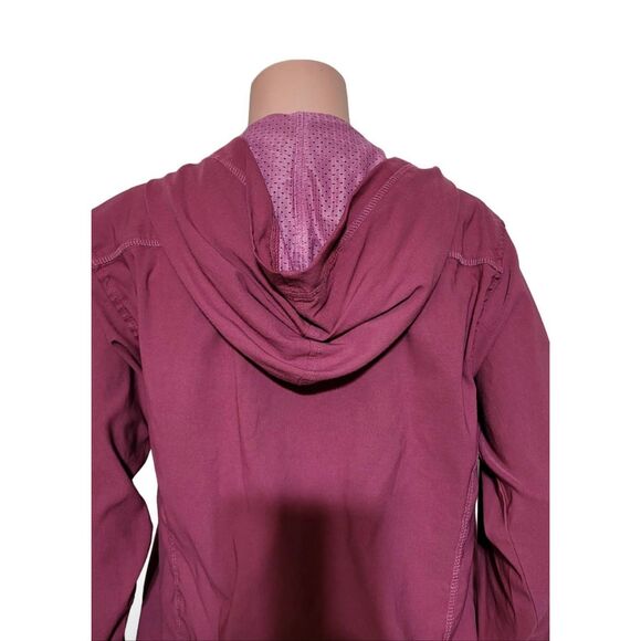 Pulp women long sleeve snap button down hoodie maroon jacket M - Picture 6 of 6